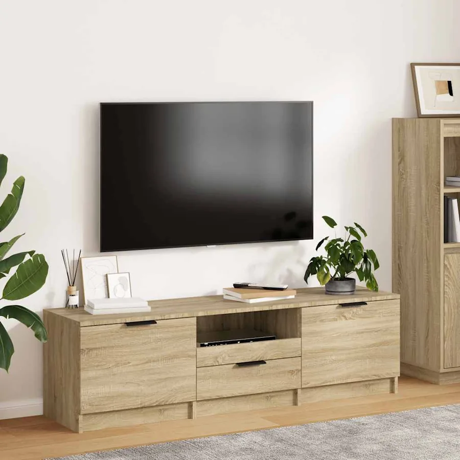 Meuble TV Chêne Sonoma 140x35x40 cm Bois d'ingénierie