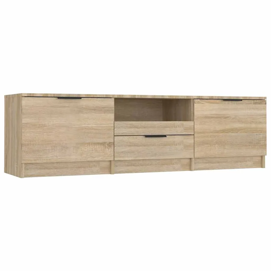 Meuble TV Chêne Sonoma 140x35x40 cm Bois d'ingénierie - 2