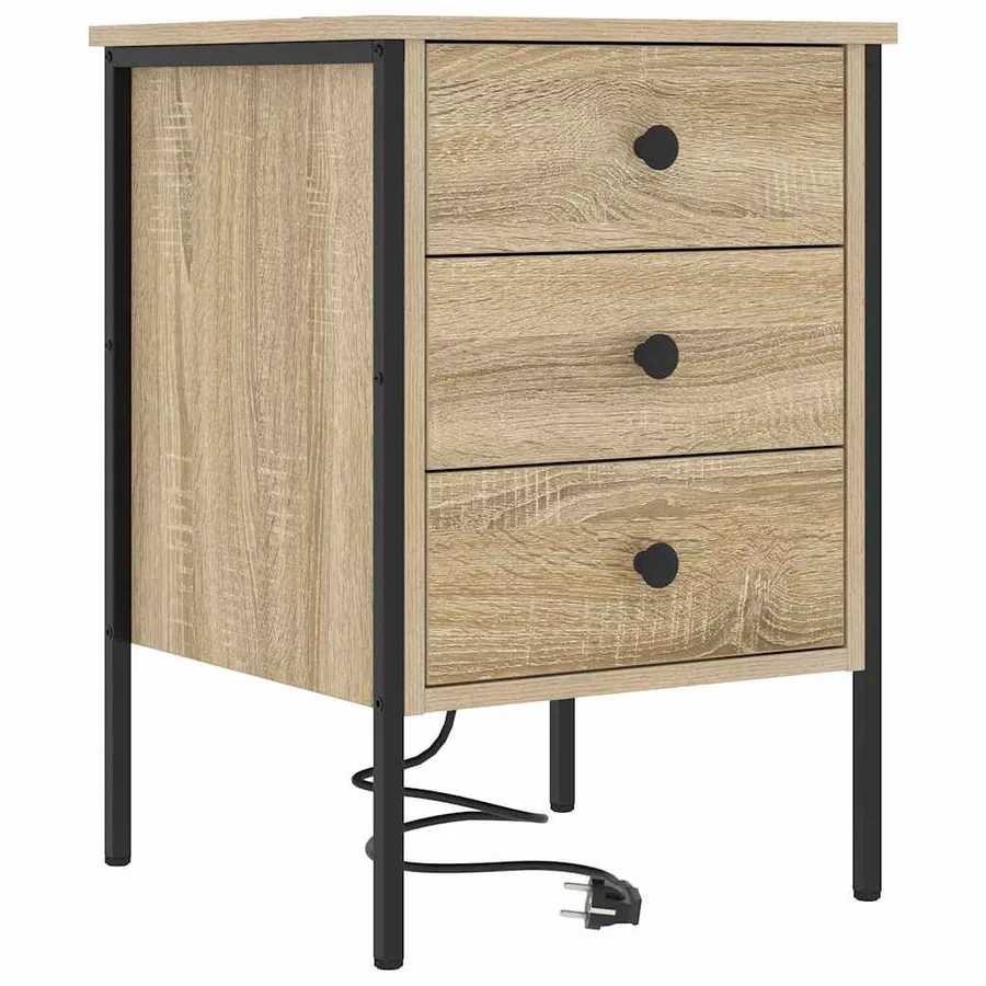 Cabinet de chevet avec tiroir Chêne Sonoma 42 x 41 x 61 cm - 2