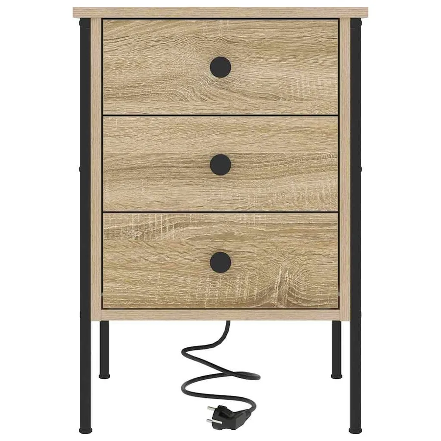 Cabinet de chevet avec tiroir Chêne Sonoma 42 x 41 x 61 cm - 6