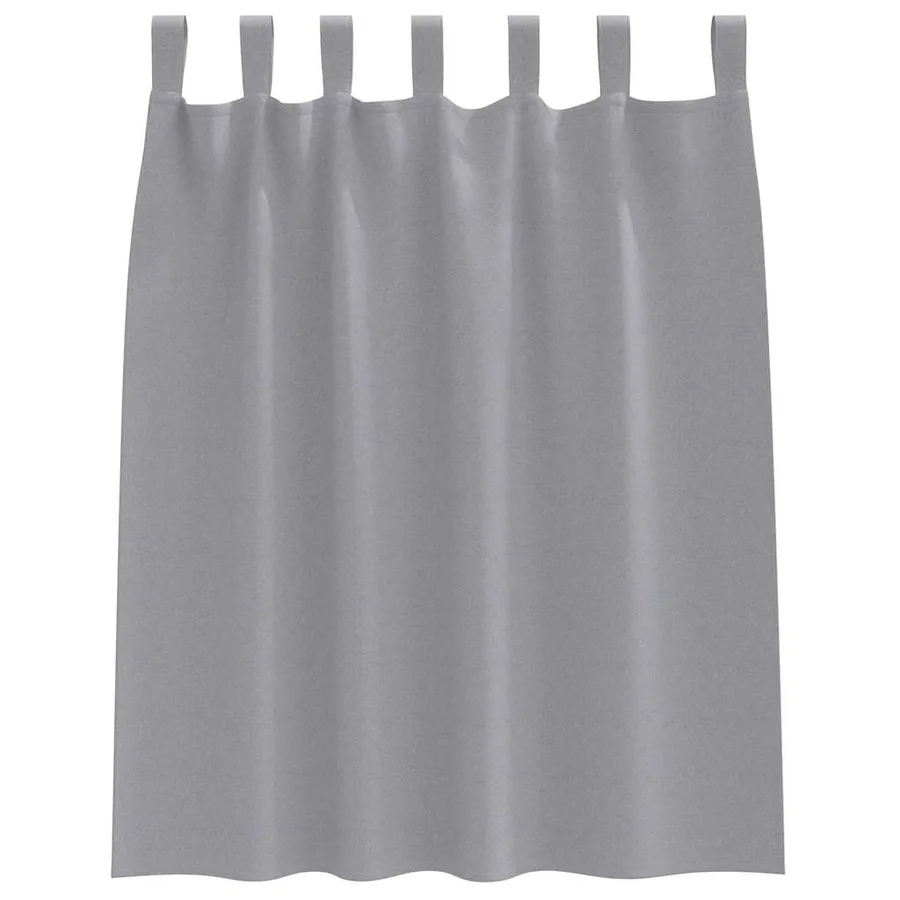 Rideaux occultants avec anneaux 2 pcs Gris clair 140 x 140 cm - 4