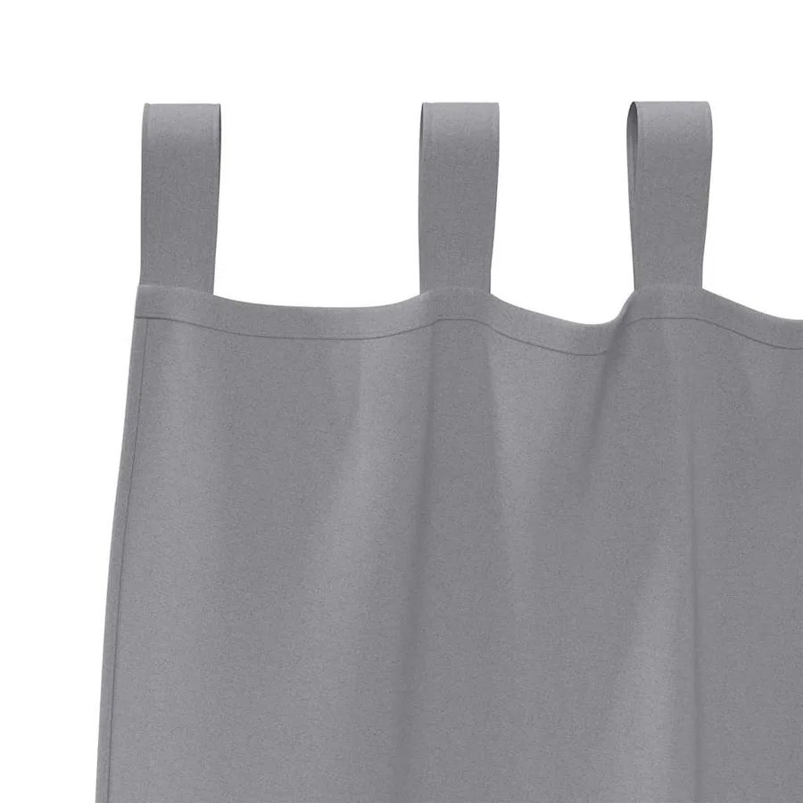 Rideaux occultants avec anneaux 2 pcs Gris clair 140 x 140 cm - 5