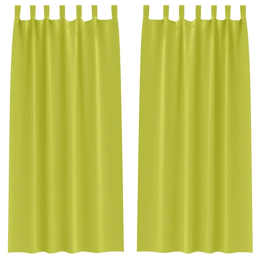 Rideaux occultants avec anneaux 2 pcs Vert 225 x 140 cm - 2