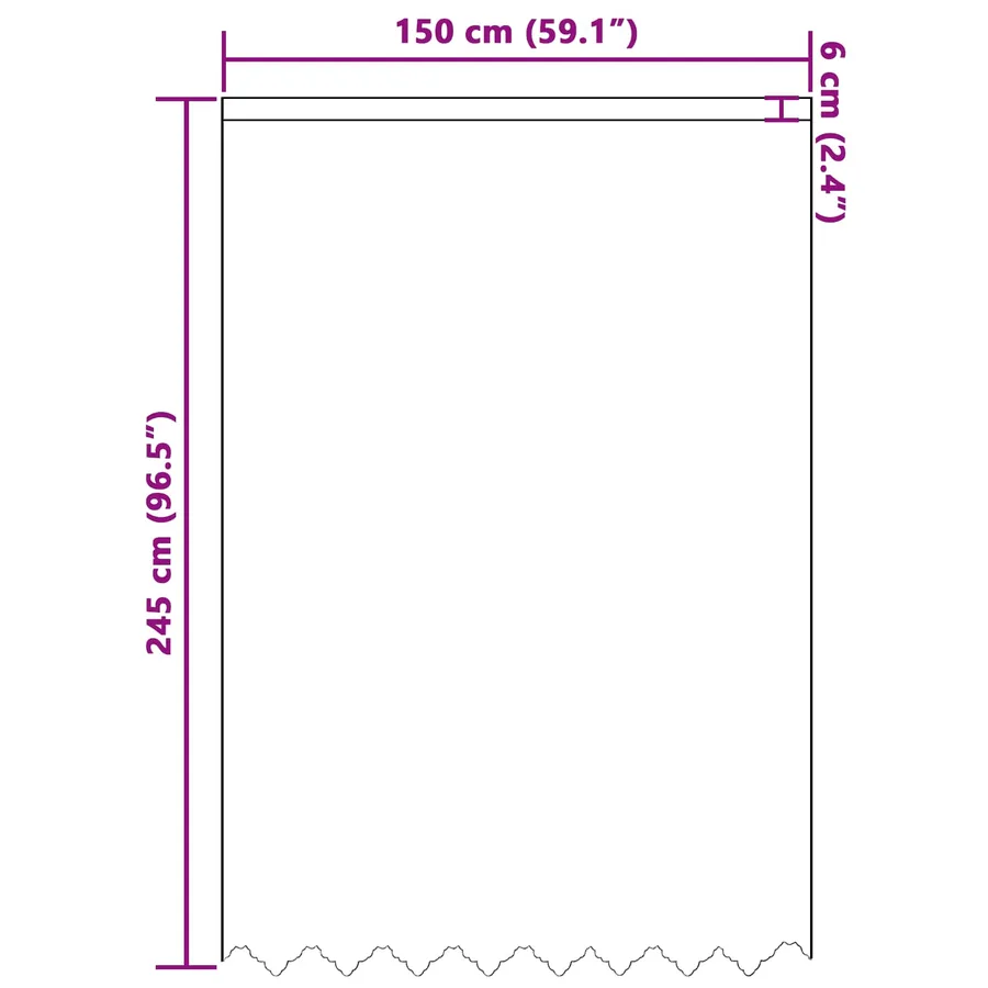 Rideau en Dentelle avec des rideaux Blanc 245x150cm Polyester - 8