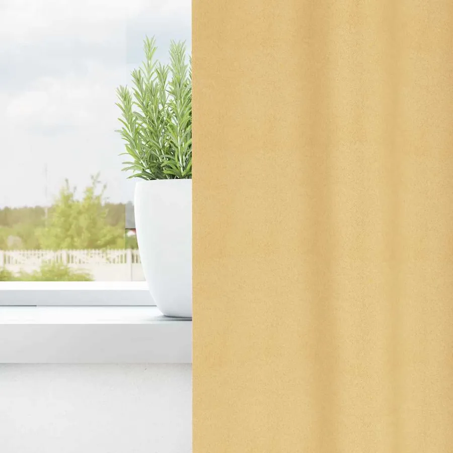 Rideaux occultants avec anneaux 2 pcs Beige 225 x 140 cm - 3