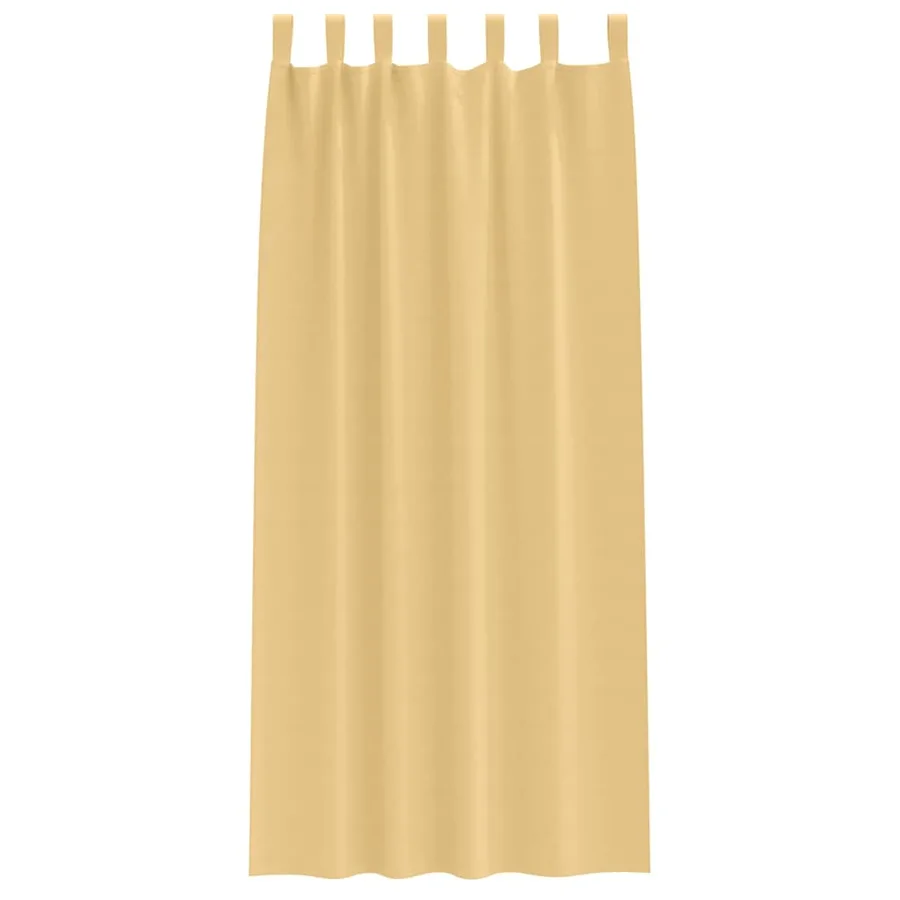 Rideaux occultants avec anneaux 2 pcs Beige 225 x 140 cm - 4