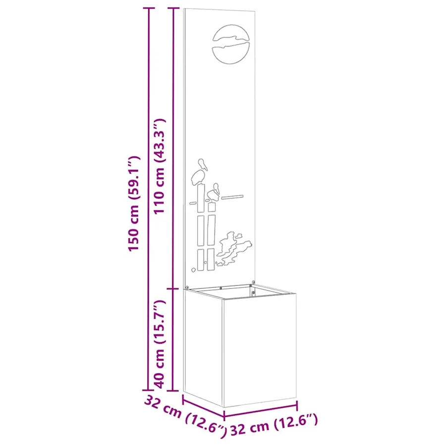 Écran de confidentialité de jardin Anthracite 32 x 150 cm - 11
