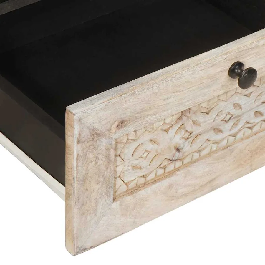 Unites TV avec tiroir Blanc 105 x 33 x 46 cm Bois d'ingénierie - 7