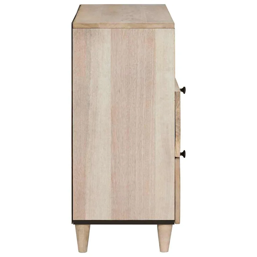 Table de chevet Blanc 50 x 33 x 62 cm Bois d'ingénierie - 4
