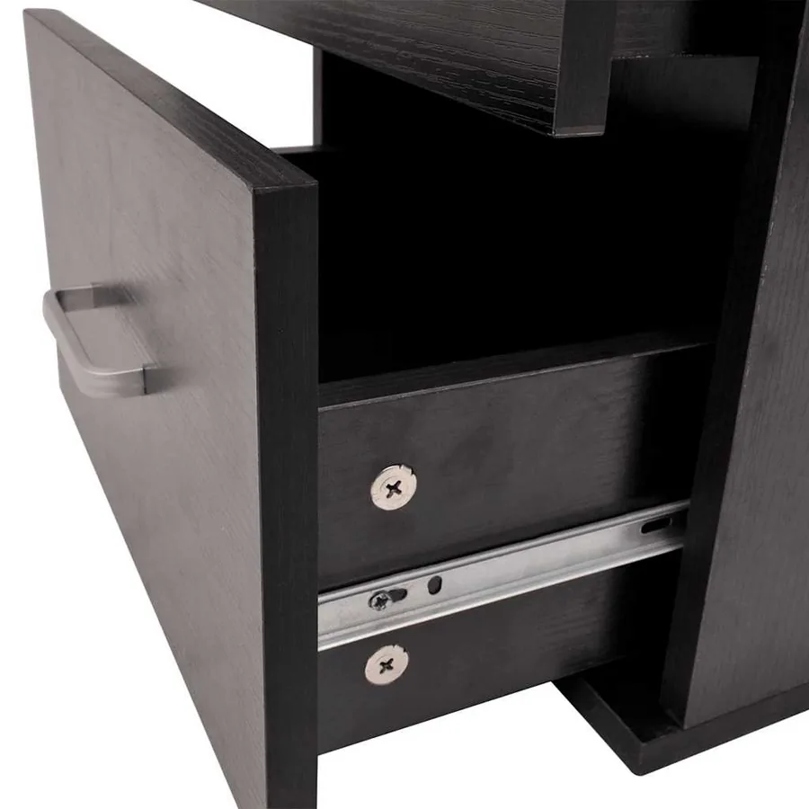 Mobilier de salle de bain avec lavabo 7 pcs Noir - 5