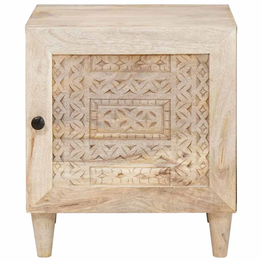 Table de chevet 2 pcs Blanc 80 x 50 x 40 cm Bois d'ingénierie - 4