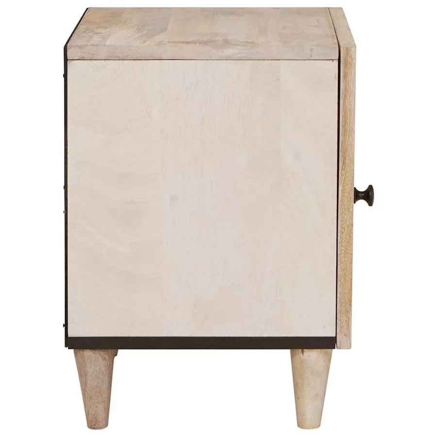 Table de chevet 2 pcs Blanc 80 x 50 x 40 cm Bois d'ingénierie - 5