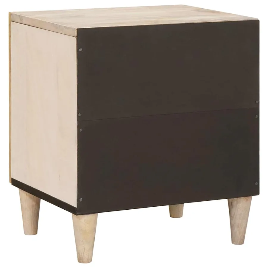 Table de chevet 2 pcs Blanc 80 x 50 x 40 cm Bois d'ingénierie - 6