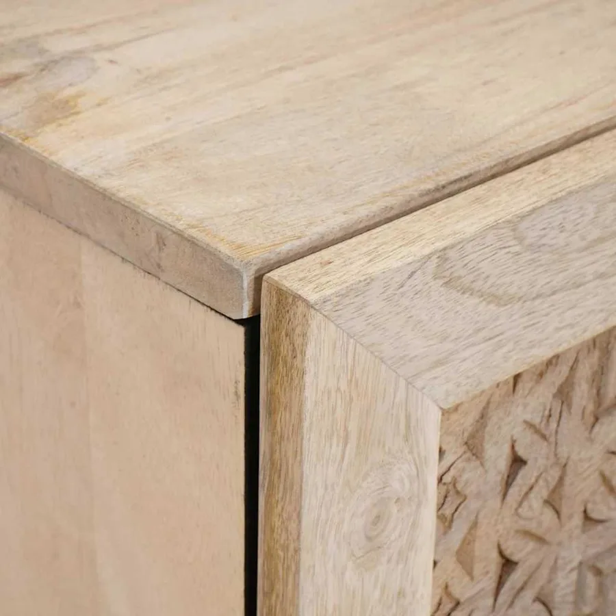 Table de chevet 2 pcs Blanc 80 x 50 x 40 cm Bois d'ingénierie - 7
