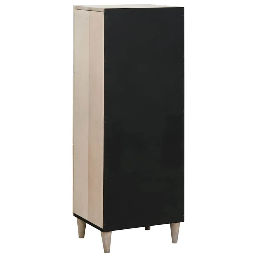 Haut Armoire Blanc 40 x 33 x 110 cm bois de manguier massif - 5