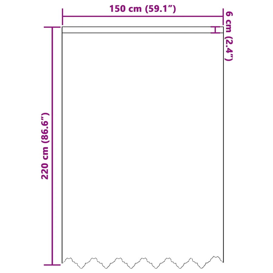 Rideau en Dentelle avec des rideaux Blanc 220x150cm Polyester - 8