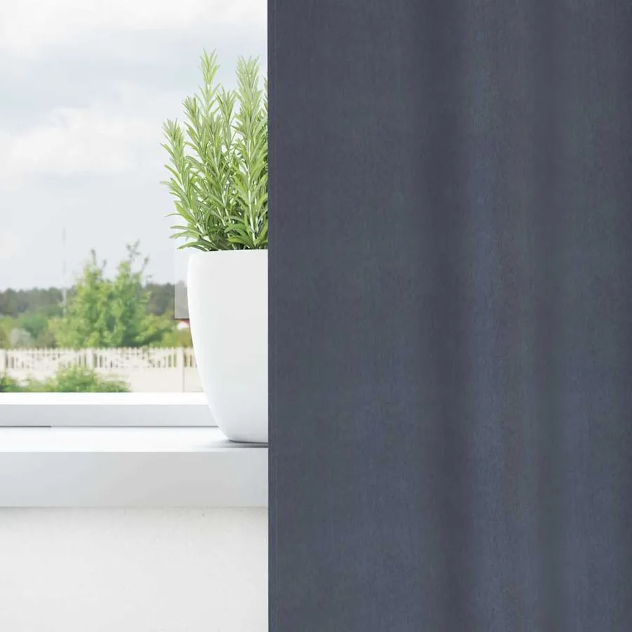 Rideaux occultants avec anneaux 2 pcs Anthracite 245 x 140 cm - 3