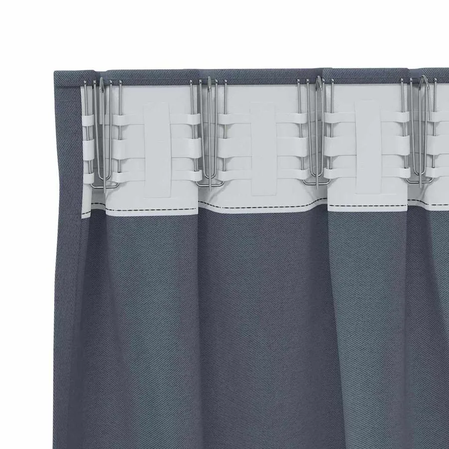 Rideaux occultants avec anneaux 2 pcs Anthracite 245 x 140 cm - 5