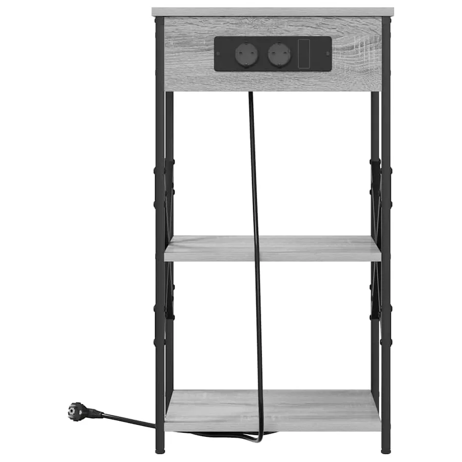 Cabinet de chevet 2 pcs Gris Sonoma 41 x 31 x 76 cm - 6
