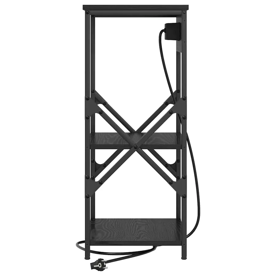 Cabinet de chevet avec étagère 2 pcs Chêne noir 41 x 31 x 76 cm - 7