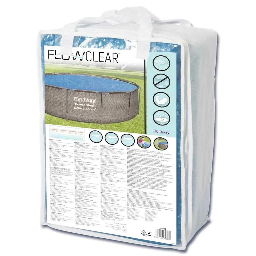 Bestway Couverture solaire de piscine Flowclear 356 cm - 9