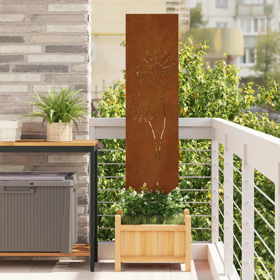 Écran de confidentialité de jardin Fretwork Rouillé 32 x 140 cm