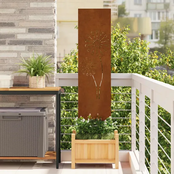 Écran de confidentialité de jardin Fretwork Rouillé 32 x 140 cm