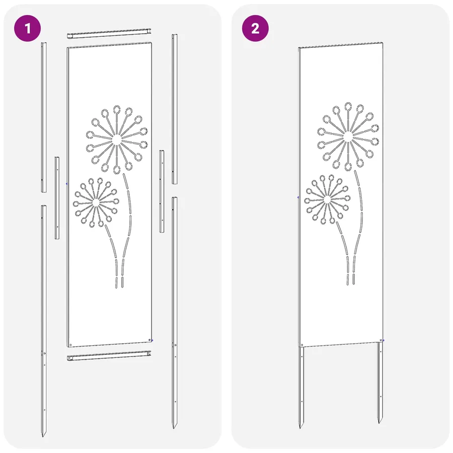 Écran de confidentialité de jardin Fretwork Rouillé 32 x 140 cm - 14
