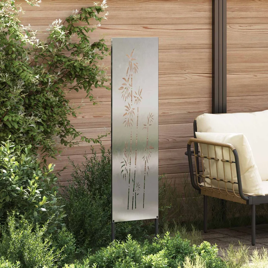 Écran de confidentialité de jardin Floral Argenté 32 x 140 cm - 3