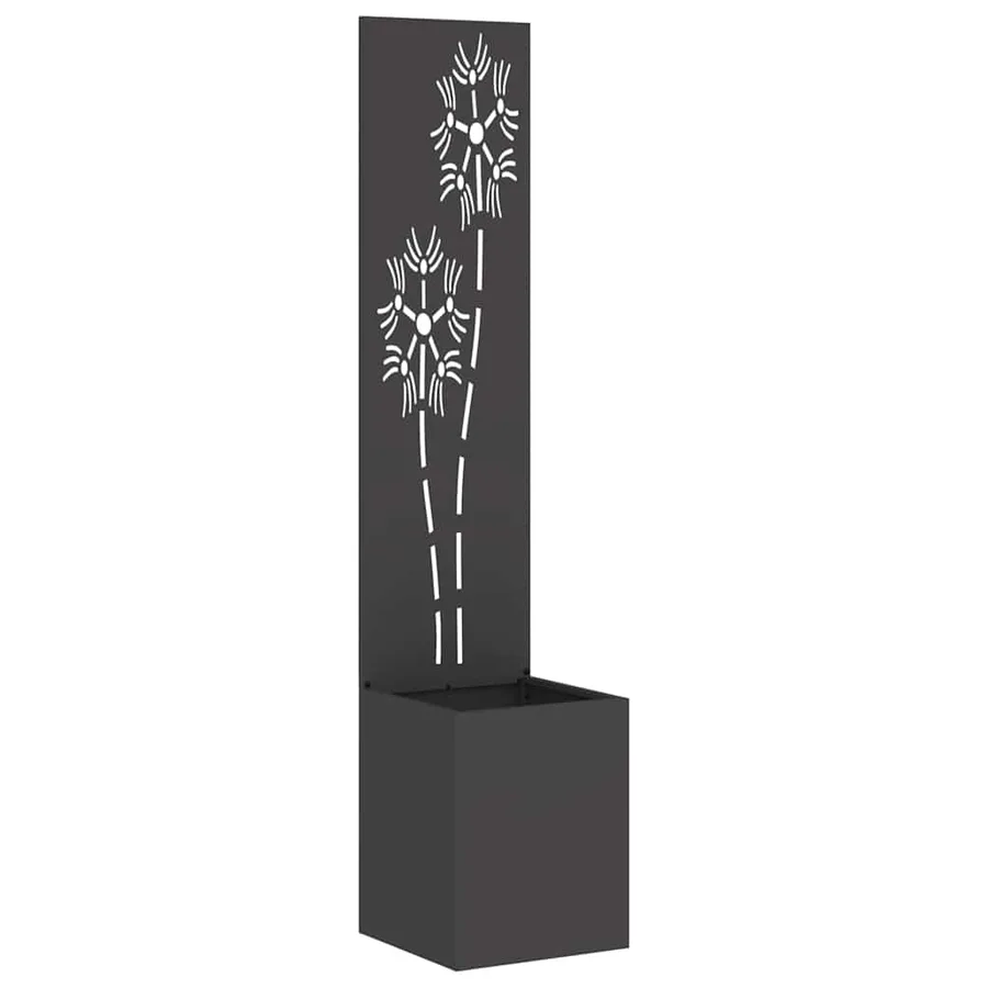 Écran de confidentialité de jardin Floral Noir 32 x 150 cm - 2
