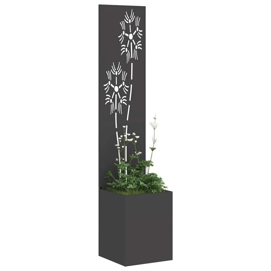 Écran de confidentialité de jardin Floral Noir 32 x 150 cm - 3