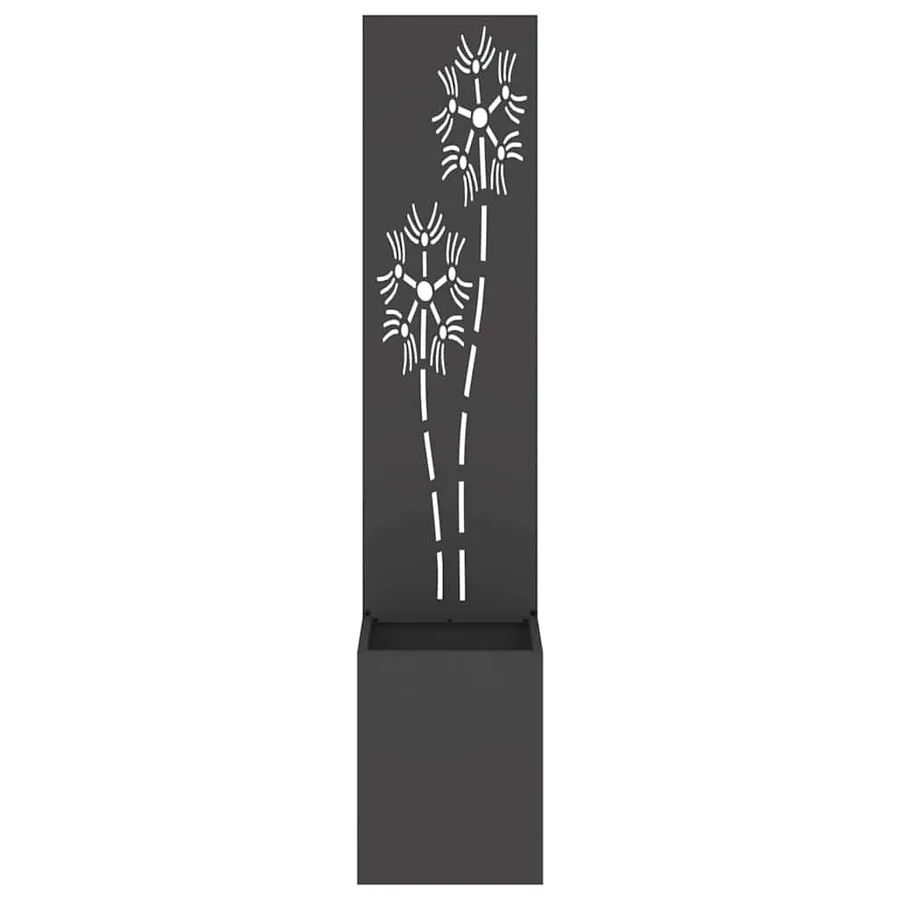 Écran de confidentialité de jardin Floral Noir 32 x 150 cm - 5
