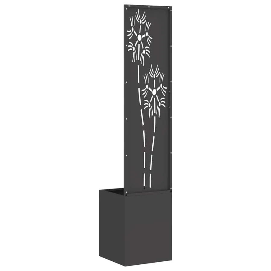 Écran de confidentialité de jardin Floral Noir 32 x 150 cm - 7