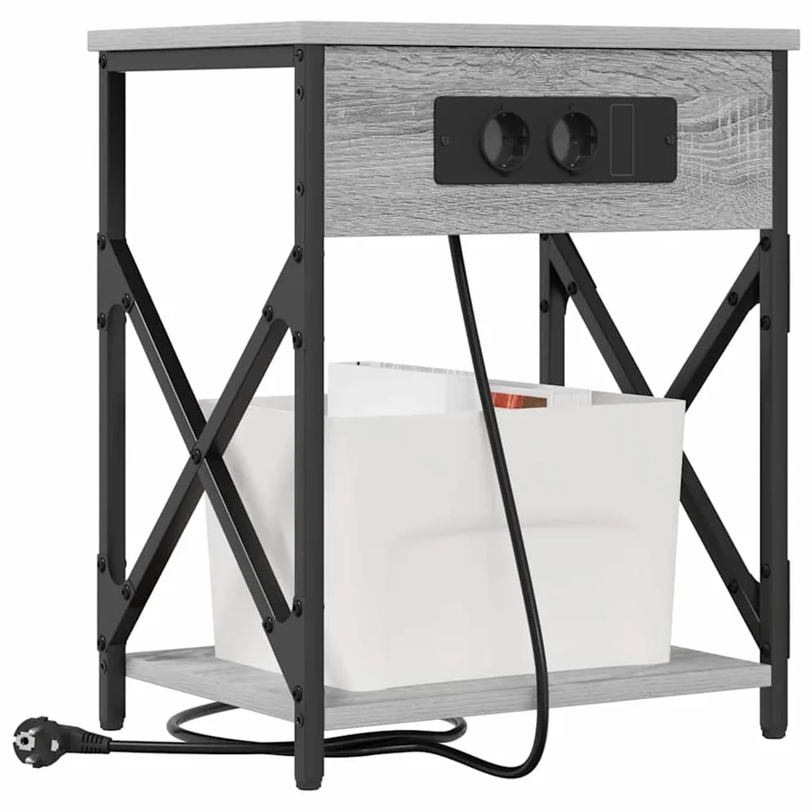 Cabinet de chevet Gris Sonoma 41 x 31 x 51 cm Bois d'ingénierie - 3