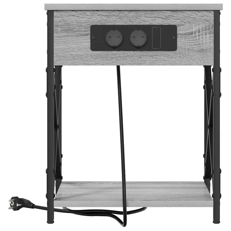 Cabinet de chevet Gris Sonoma 41 x 31 x 51 cm Bois d'ingénierie - 5