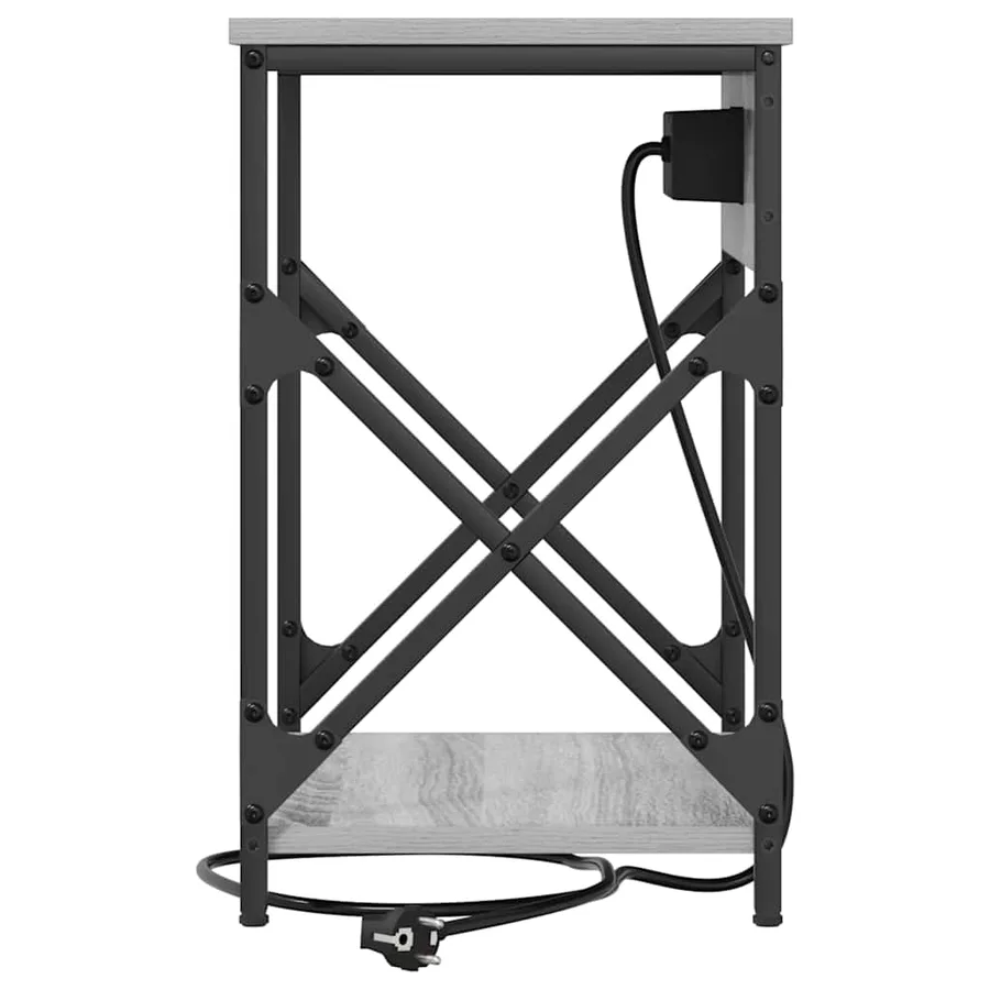Cabinet de chevet Gris Sonoma 41 x 31 x 51 cm Bois d'ingénierie - 6