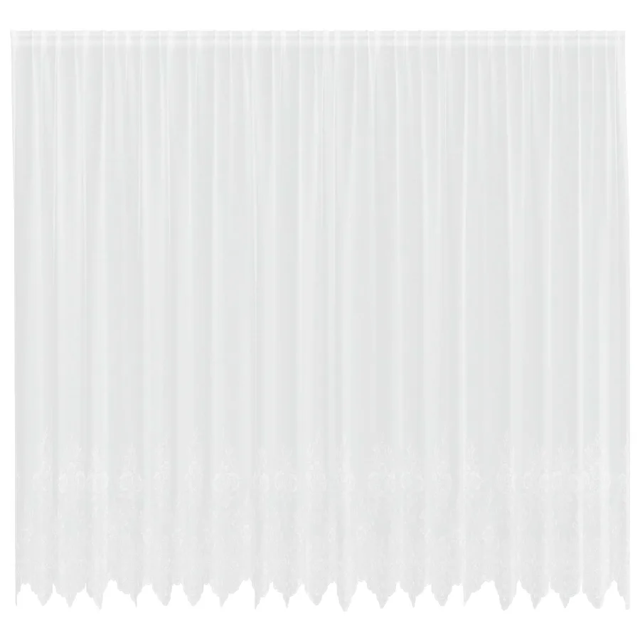 Rideau en Dentelle Floral Blanc 280 x 500 cm Polyester - 2