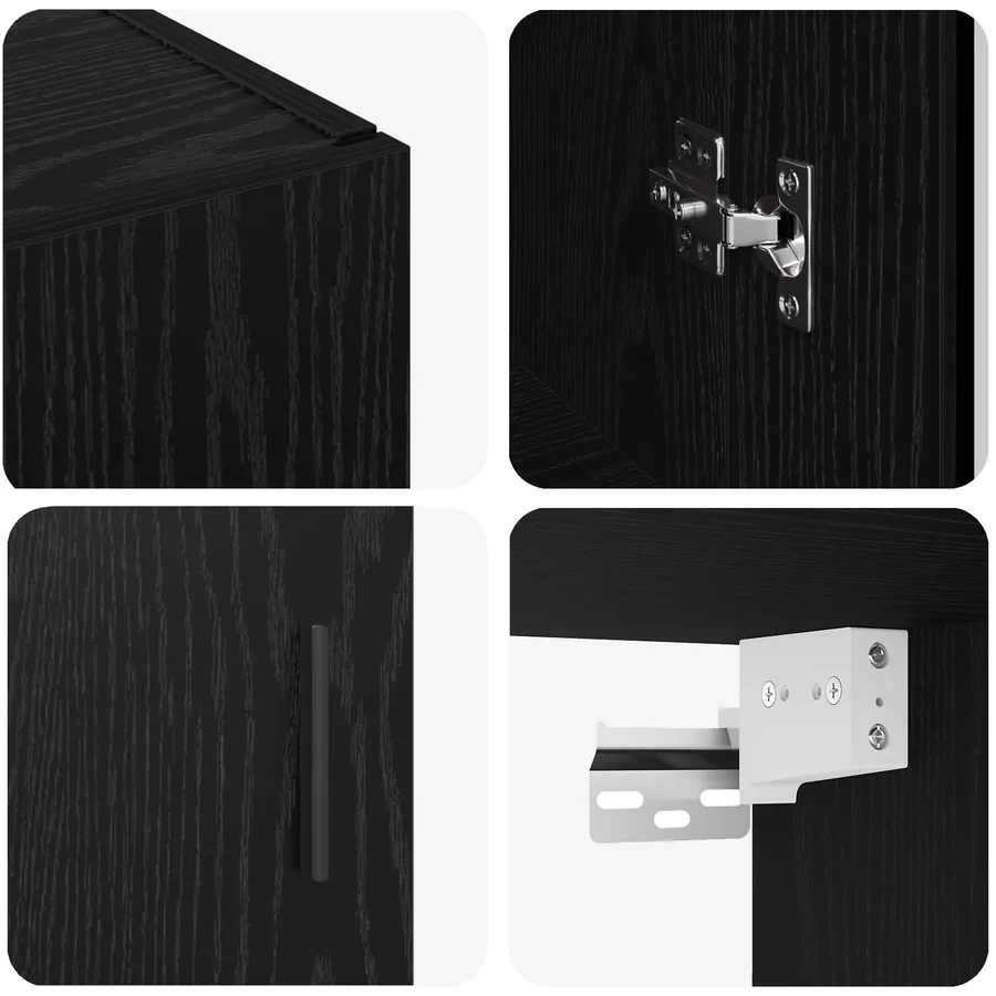 Armoires Murailles 2 pcs Chêne noir 69,5 x 34 x 90 cm - 8