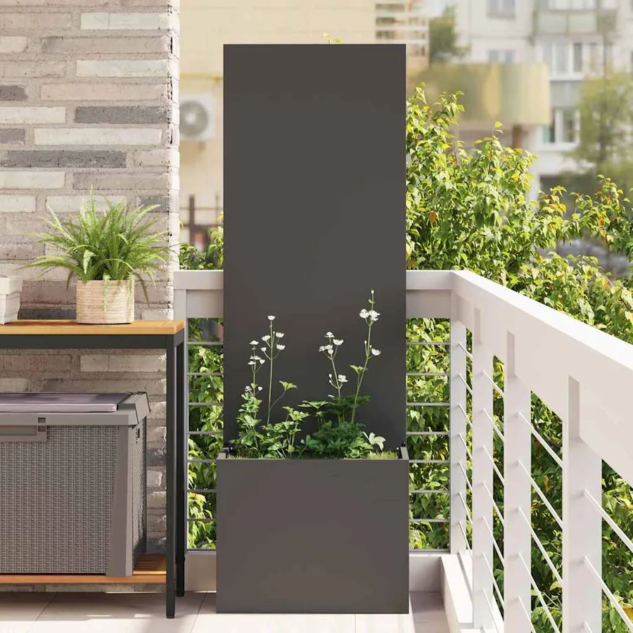 Écran de confidentialité de jardin Fretwork Noir 50 x 150 cm