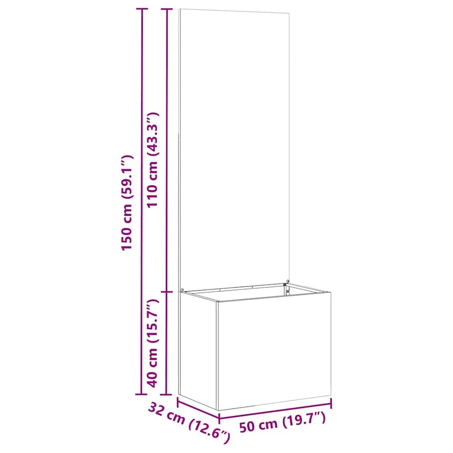 Écran de confidentialité de jardin Fretwork Noir 50 x 150 cm - 11