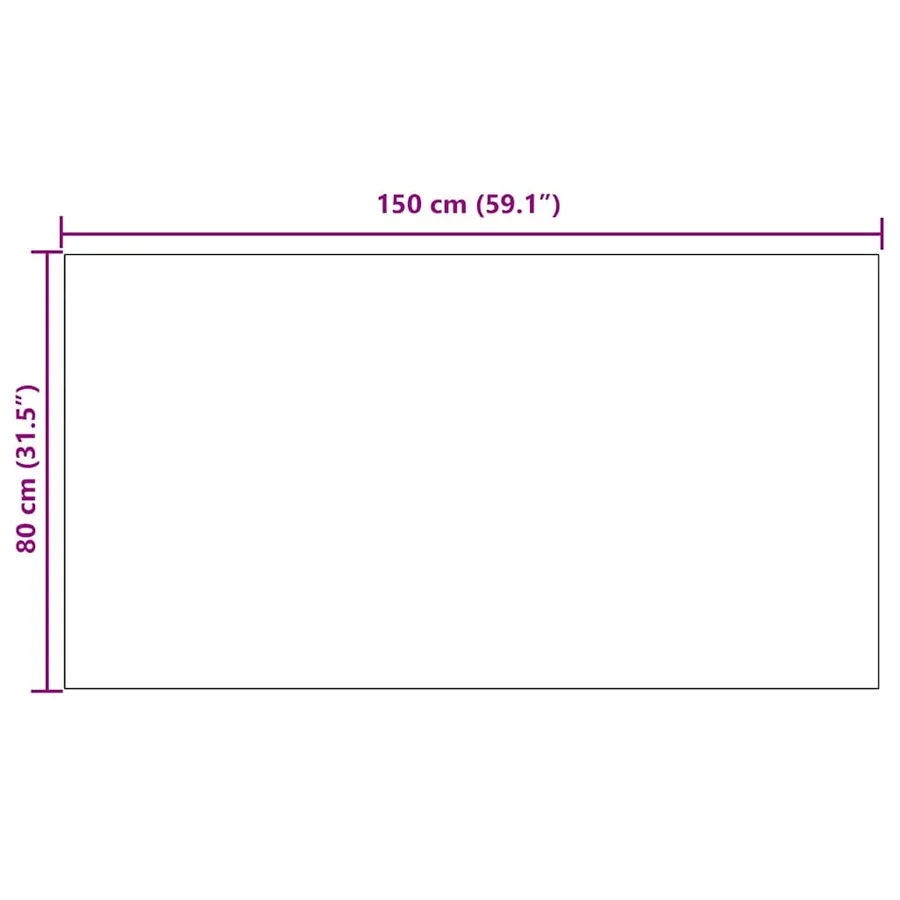 Tapis Couloir Anthracite 80 x 150 cm tissu - 9