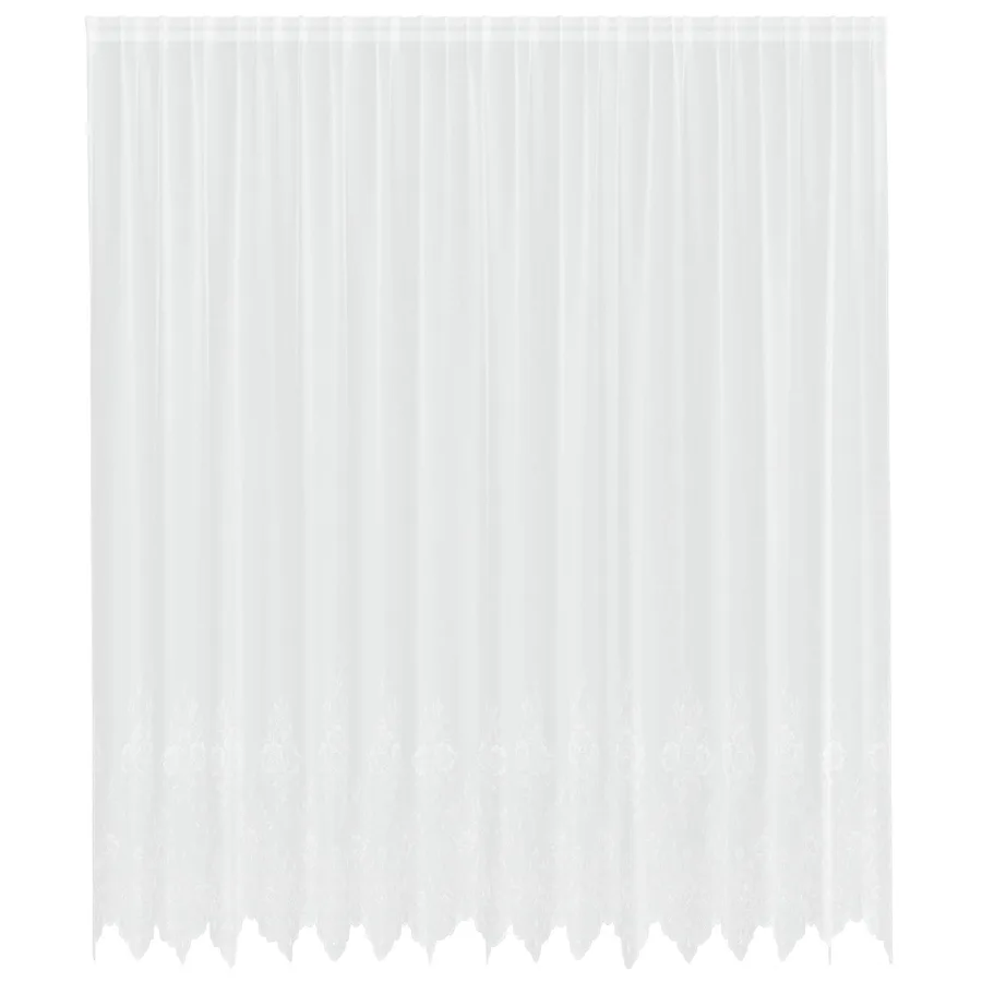 Rideau en Dentelle Floral Blanc 260 x 400 cm Polyester - 2