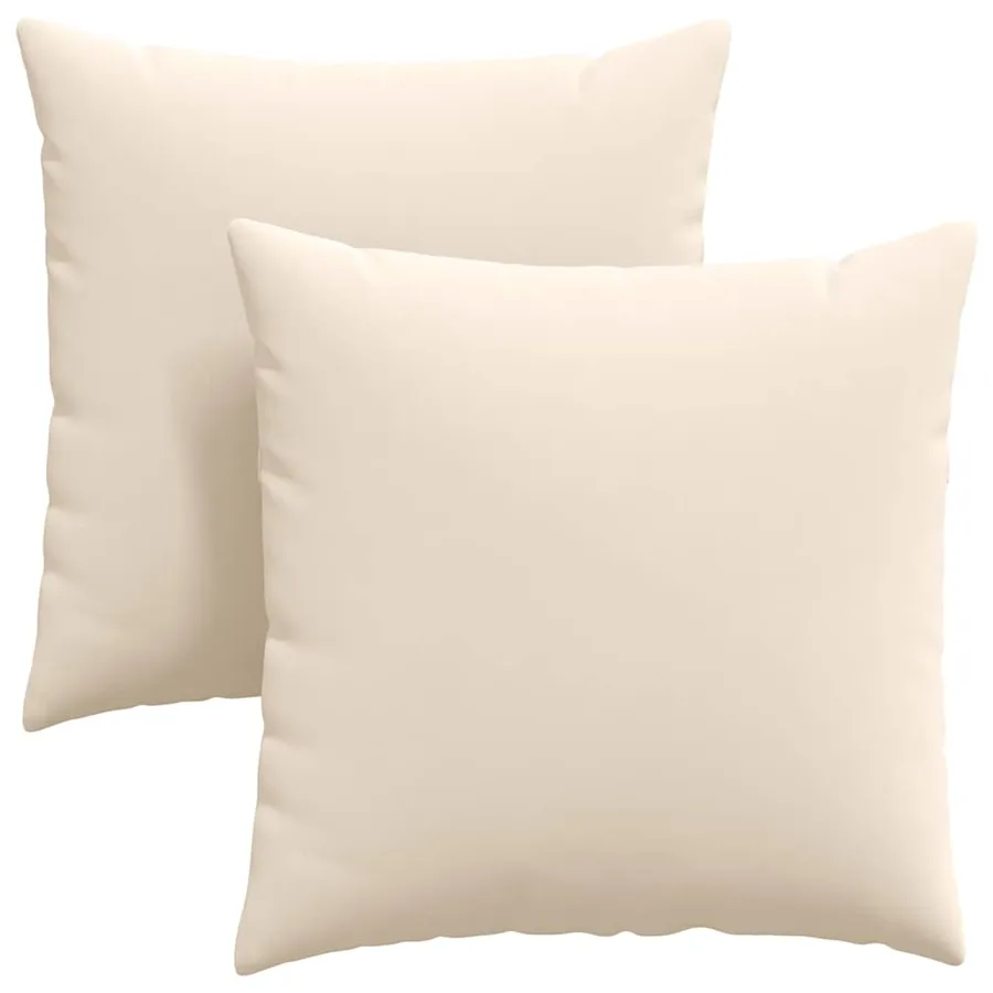 Coussins de canapé 2 pcs Beige 80 x 80 cm tissu - 2