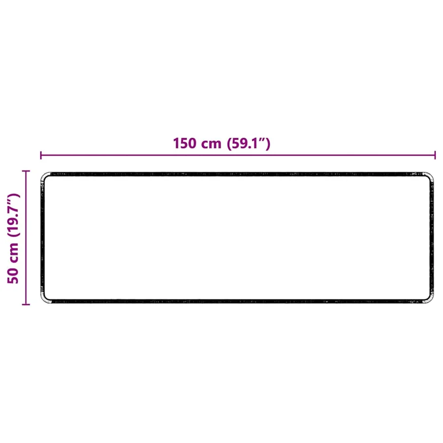 Tapis Couloir Gris 50 x 150 cm - 8