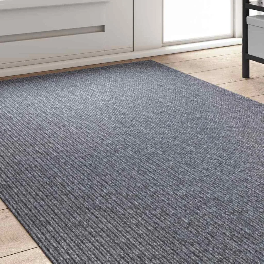 Tapis Couloir Gris clair 100 x 300 cm tissu - 3