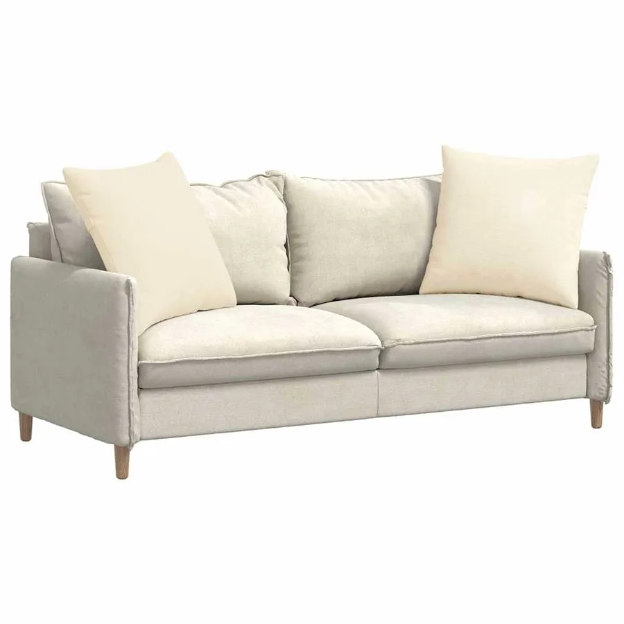 Coussins de canapé 2 pcs Crème 60 x 60 cm - 3