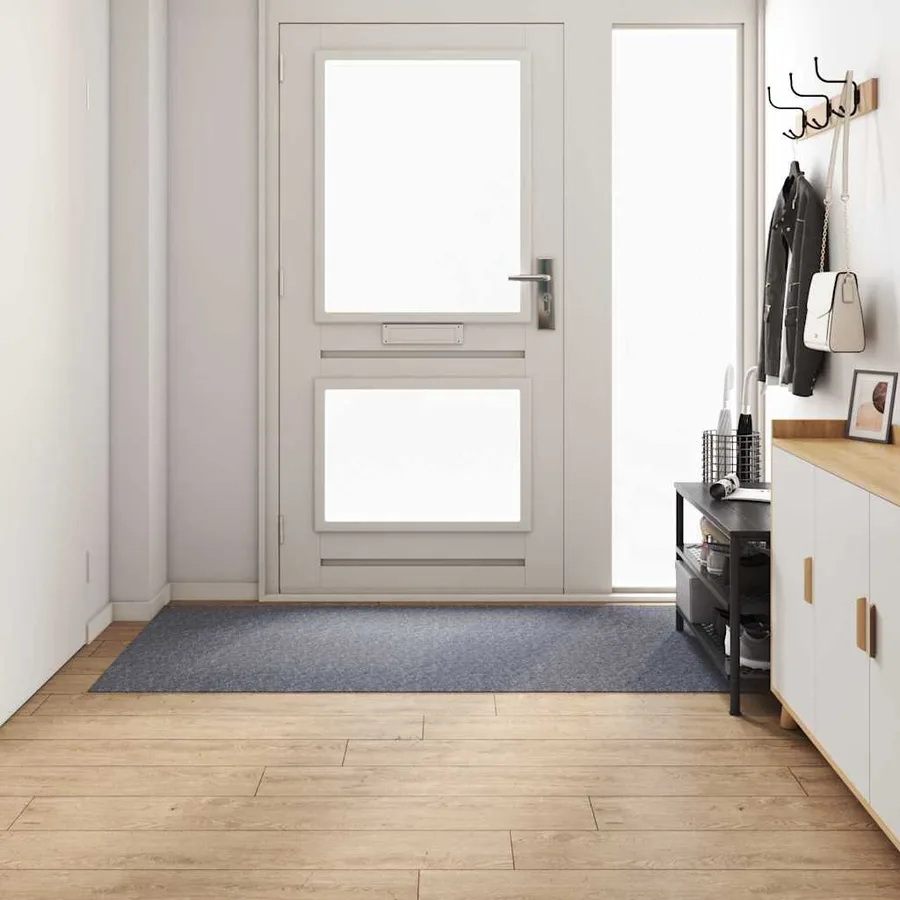 Tapis Couloir Gris clair 100 x 200 cm tissu - 3