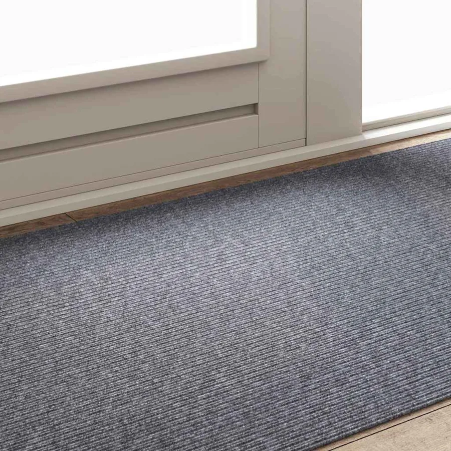 Tapis Couloir Gris clair 100 x 200 cm tissu - 4