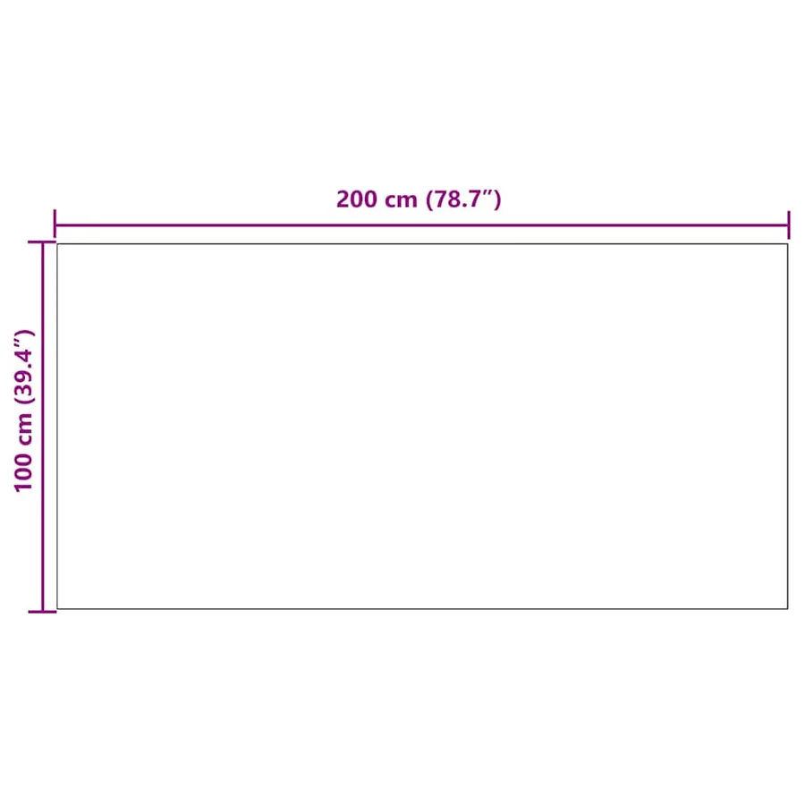 Tapis Couloir Gris clair 100 x 200 cm tissu - 9