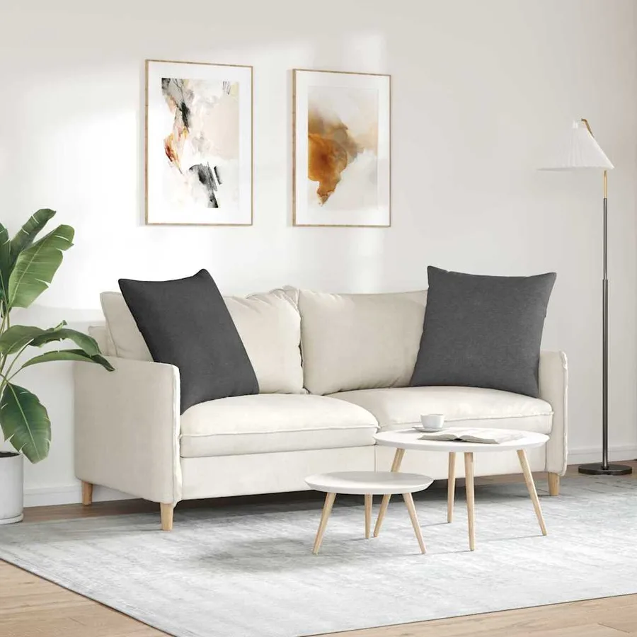 Coussins de canapé 2 pcs Gris foncé 80 x 80 cm - 4